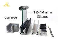 Zhonglian 12 13 14mm Staircase Safety Glass Balcony Railing Clamp With Led Light